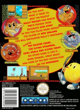 NewZealand Story, The (Europe) box cover back